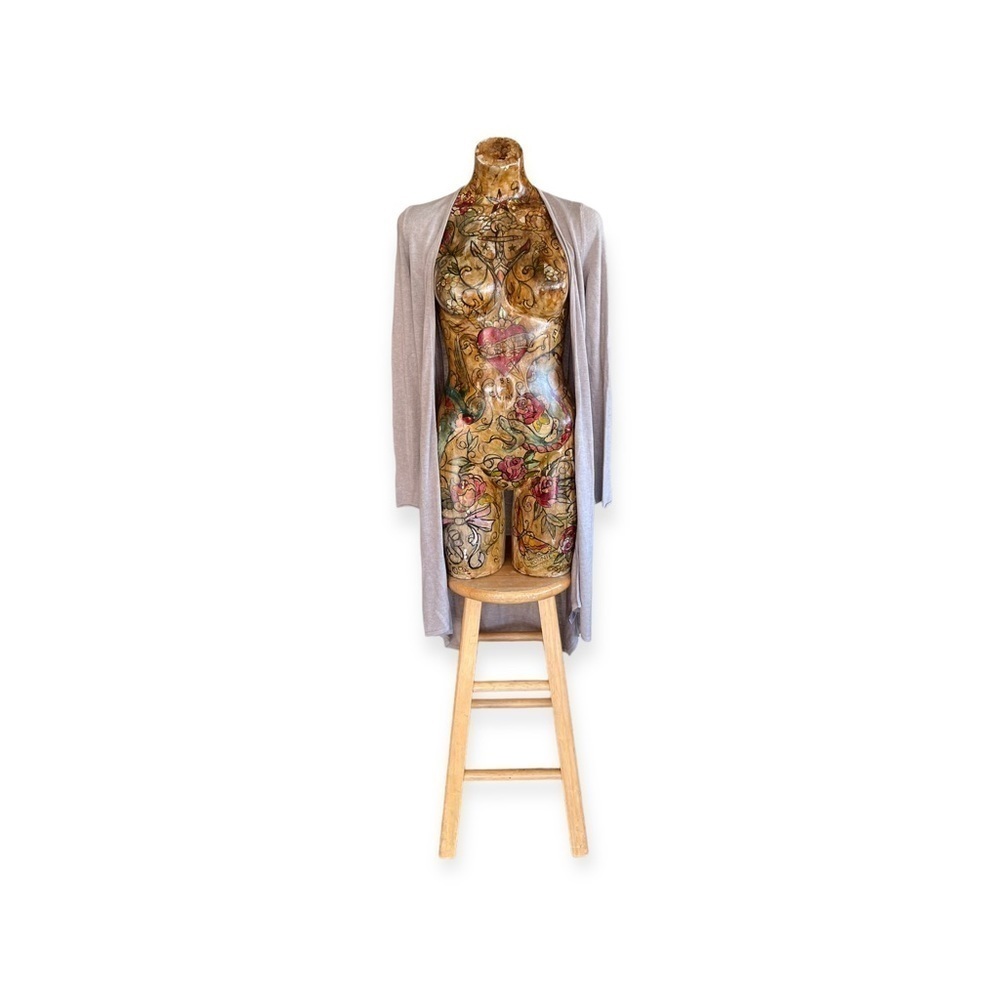 Express cardigan long beige small sweater